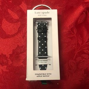 Kate Spade Apple Watch Band Black and White Polka Dots